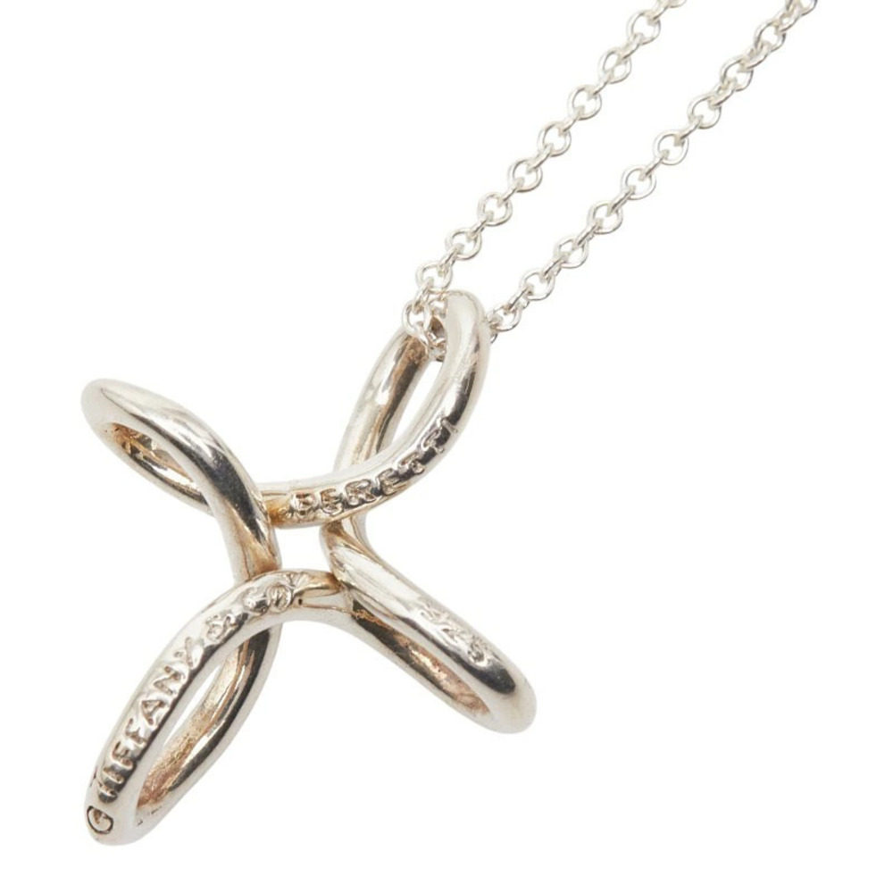 Tiffany Co Infinity Cross Elsa Peretti Necklace Silver TIFFANYCo